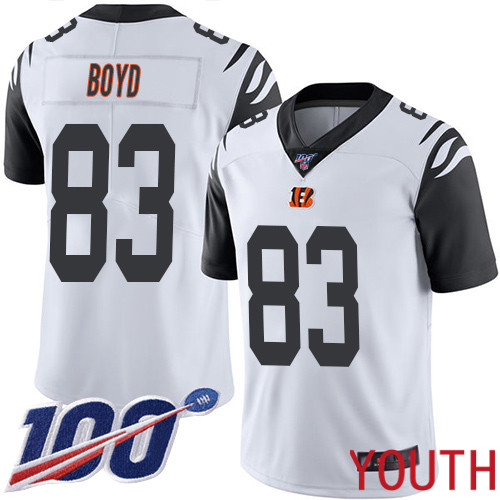 Cincinnati Bengals Limited White Youth Tyler Boyd Jersey NFL Footballl #83 100th Season Rush Vapor Untouchable